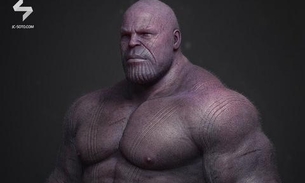 Nude bizarro do Thanos com bronze de fita viraliza nas redes sociais; entenda 