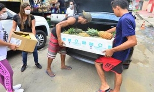 Com aulas suspensas, alimentos de merenda escolar são entregues a instituições  