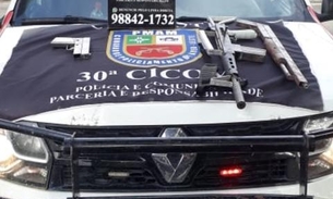 Polícia rastreia moto roubada e encontra arsenal de armas caseiras em Manaus