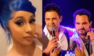 Cardi B surpreende e canta músicas de Zezé Di Camargo e Luciano 