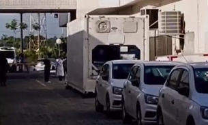 Vídeo mostra câmara frigorífica instalada no Hospital João Lúcio
