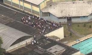 Menores sobem no telhado e queimam colchões durante rebelião no Rio