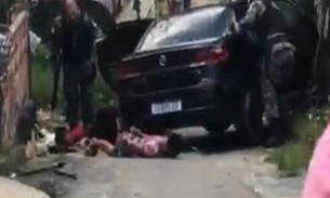 Vídeo mostra assaltantes sendo capturados após sequestro de motorista de app em Manaus 