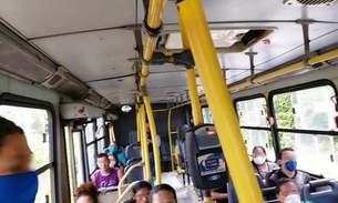 Passageiros de ônibus 086 são flagrados sem máscara de proteção em Manaus 