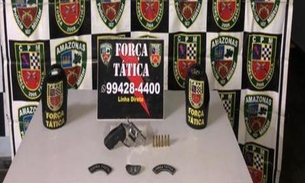 Homem que participou de assalto a loteria é preso com revólver em rua de Manaus 