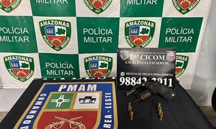 Homem é preso com revólver em rua de Manaus