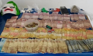 Jovem é preso com dinheiro e drogas no Amazonas 