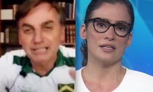 Reação de Renata Vasconcellos a piada de Bolsonaro rouba a cena no Jornal Nacional