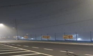 Manaus amanhece com baixa temperatura e encoberta por neblina 