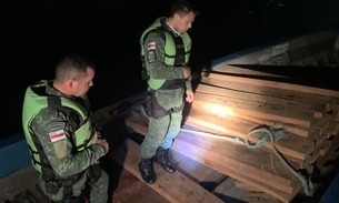 Homem é detido e canoa com madeira irregular é apreendida no rio Negro