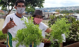 Centro de convivência instala horta e famílias fazem economia em Manaus