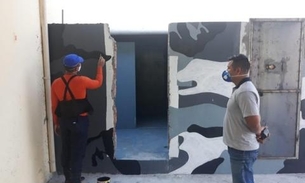 Detentos constroem canil para animais que irão fazer revistas nas cadeias de Manaus