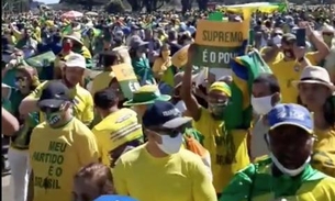 Sem presença de Bolsonaro, grupos pró e contra o presidente fazem manifestações em Brasília