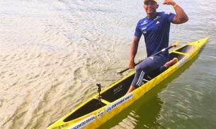 Isaquias Queiroz, campeão olímpico de canoagem velocidade, em Lagoa Santa, Minas Gerais. Foto: Marcel Merguizo/ Divulgação