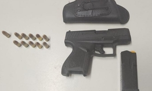 Arma e munições apreendidas - Foto: Divulgação 