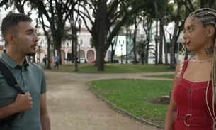 Roberto Farias e Thayane Smith se reencontram pela primeira vez após trilha no Pico Paraná. — Foto: TV Globo/Reprodução