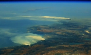 Astronautas publicam fotos de incêndios florestais visto de fora da Terra