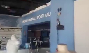 Vídeo mostra loja do Grêmio na Arena depois de ser saqueada 