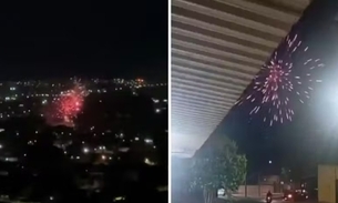 Foguetório simultâneo assusta moradores em cidades de Goiás — Foto: Reprodução/Tudo em Goiânia