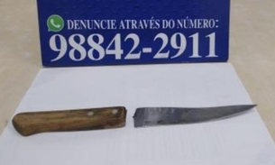 Faca usada no crime - Foto: Divulgação 