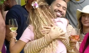 Gil e Sarah se encontraram em dinâmica - Foto: Reprodução TV Globo