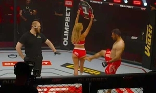 Lutador chuta ring girl em evento de MMA