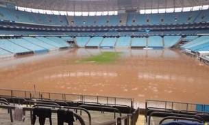 Enchente no Rio Grande do Sul deixa Arena do Grêmio inundada