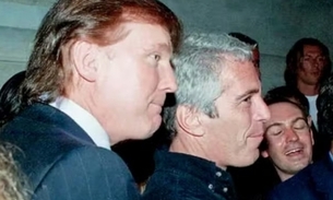 Donald Trump com Jeffrey Epstein — Foto: Comissão de Supervisão da Câmara / Divulgação