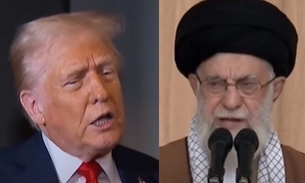 O presidente dos EUA, Donald Trump, e o líder supremo do Irã, o aiatolá Ali Khamenei- Foto: Reprodução/Youtube