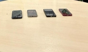 Celulares apreendidos - Foto: Divulgação 