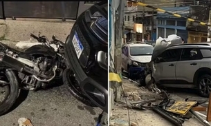 Moto foi esmagada - Foto: Divulgação 