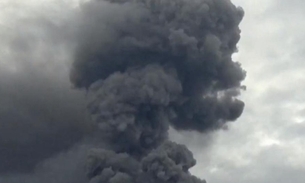 Vulcão Marapi expeliu nuvem de fumaça / Foto: Reprodução TV Globo