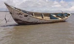 Barco encontrado à deriva no Pará com corpos. — Foto: Reprodução