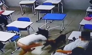 Pitbull invade escola e ataca estudantes dentro de sala de aula