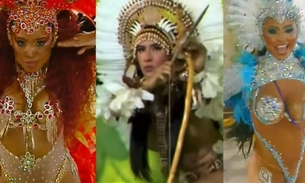 Isabelle com musa e rainha da bateria- Foto: Reprodução