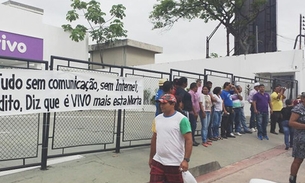Sindicalistas protestam contra serviços da Vivo