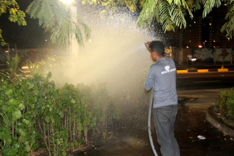 Irrigação consome mais de 40 mil litros de água