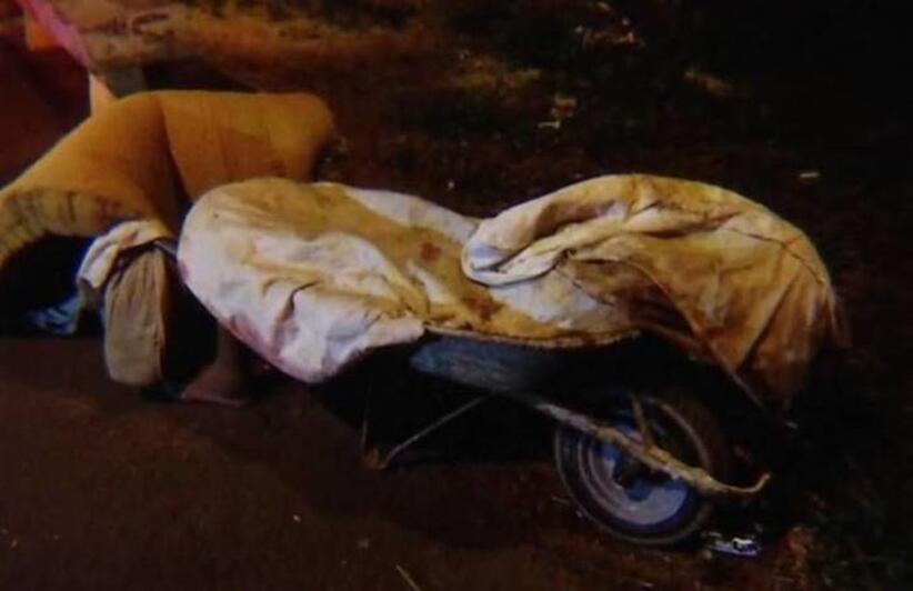 Registro do momento em que o corpo foi encontrado.