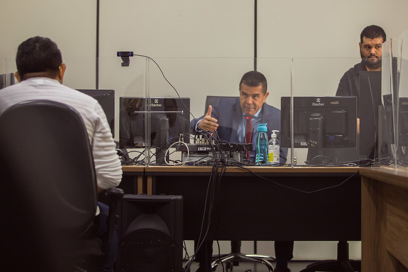 Réu Antônio Marcos de Araújo Costa / Audiência do Caso Silvane / Foto: Marcus Phellipe