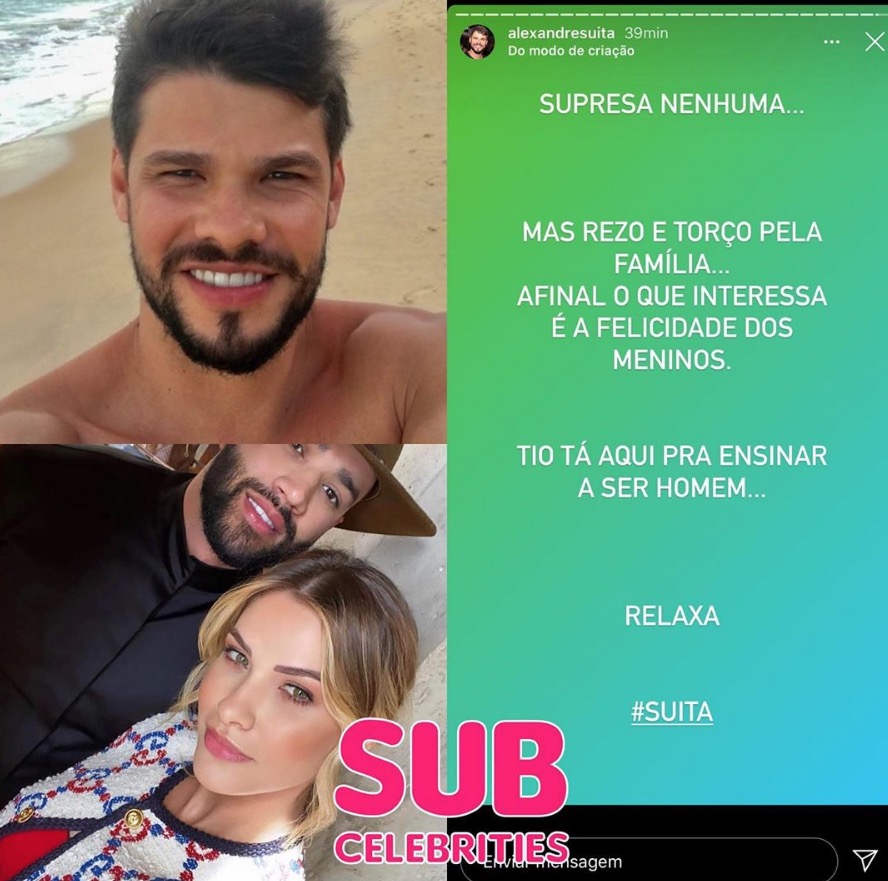 Post de Alexandre Suita atribuído a Gusttavo