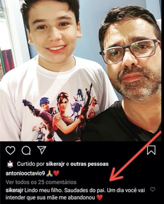 Apresentador comentou em uma foto de fevereiro - Foto: Reprodução/ Instagram 