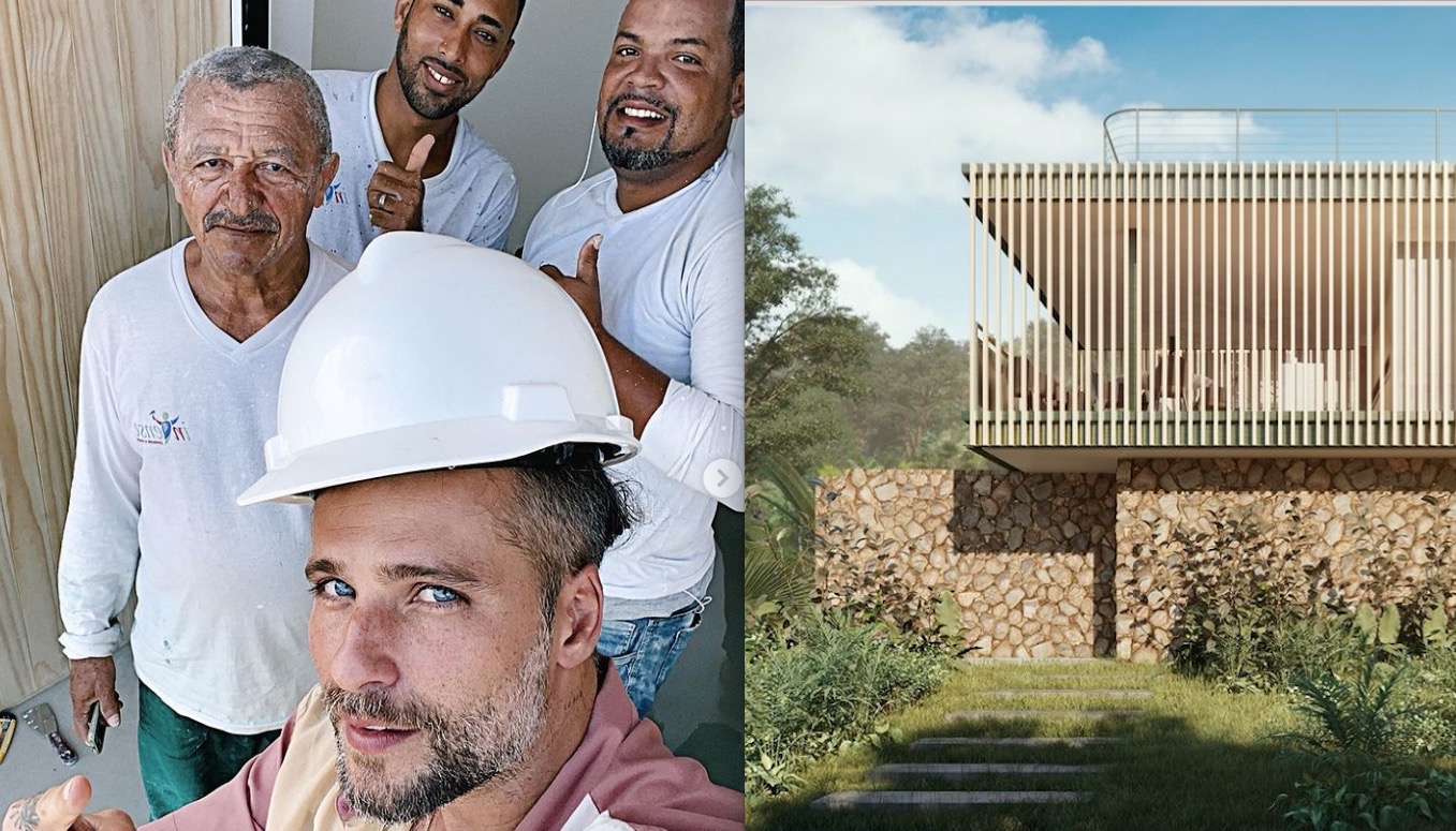 Bruno Gagliasso mostrou obras no início do ano. Inauguração atrasou devido à pandemia. Foto: Instagram