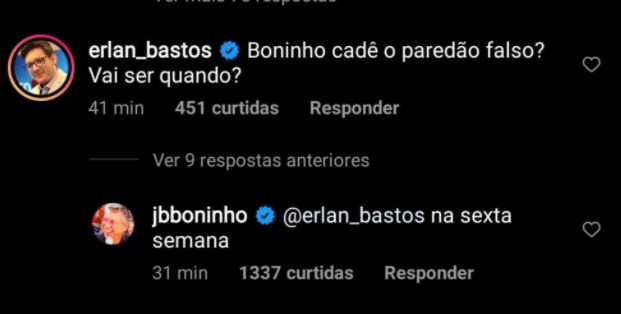 Boninho anuncia data do Paredão Falso - Foto: Reprodução/Instagram
