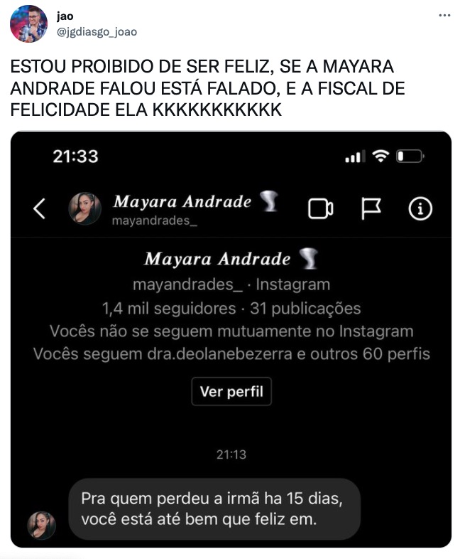 Irmão de Marília Mendonça rebate internauta - Imagem: Reprodução/Twitter