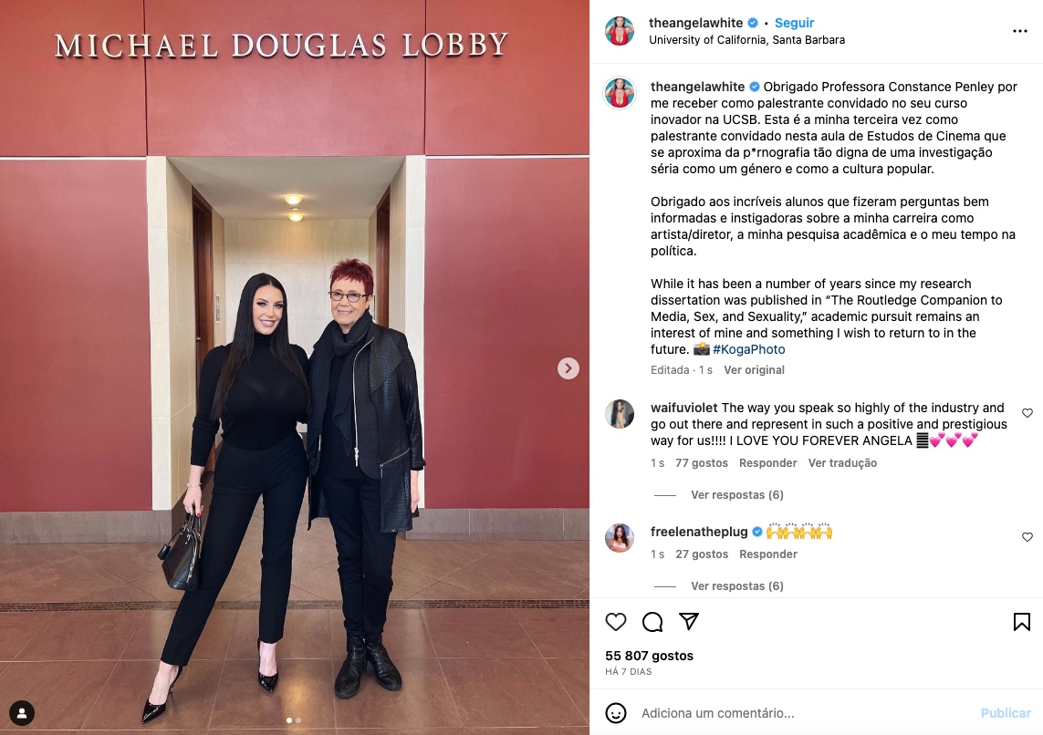 Foto: Reprodução Instagram @theangelawhite