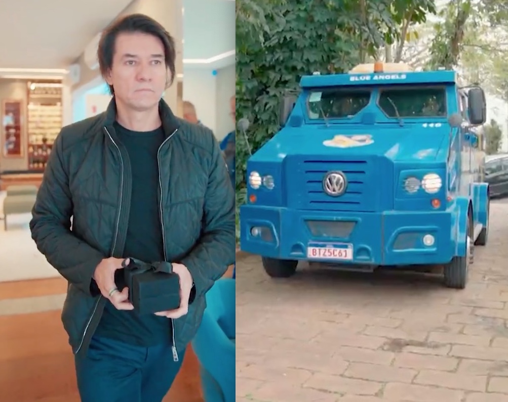 Designer Marcello Campos com alianças de Maíra e Thiago - Imagens: Reprodução/Instagram