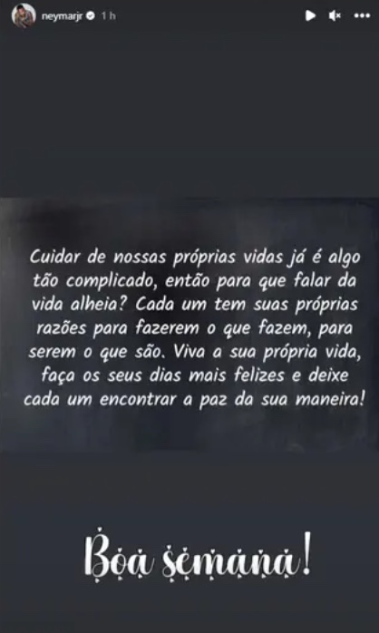 Post de Neymar - Foto: Reprodução/Instagram