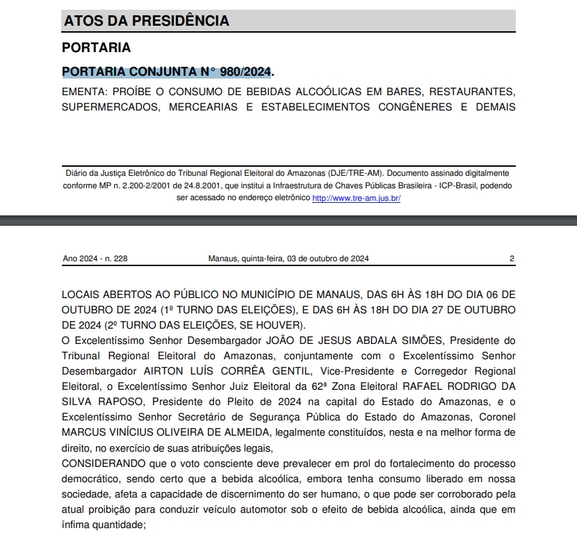 Fonte:TRE-AM