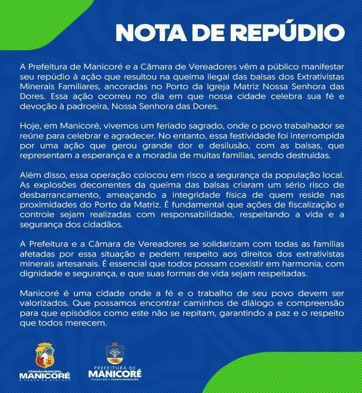 Nota de repúdio - Foto: Reprodução