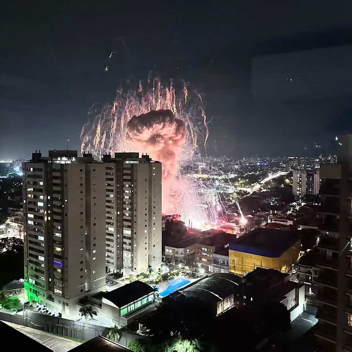 Momento da explosão - Foto: Fabio Rubemar/Arquivo Pessoal